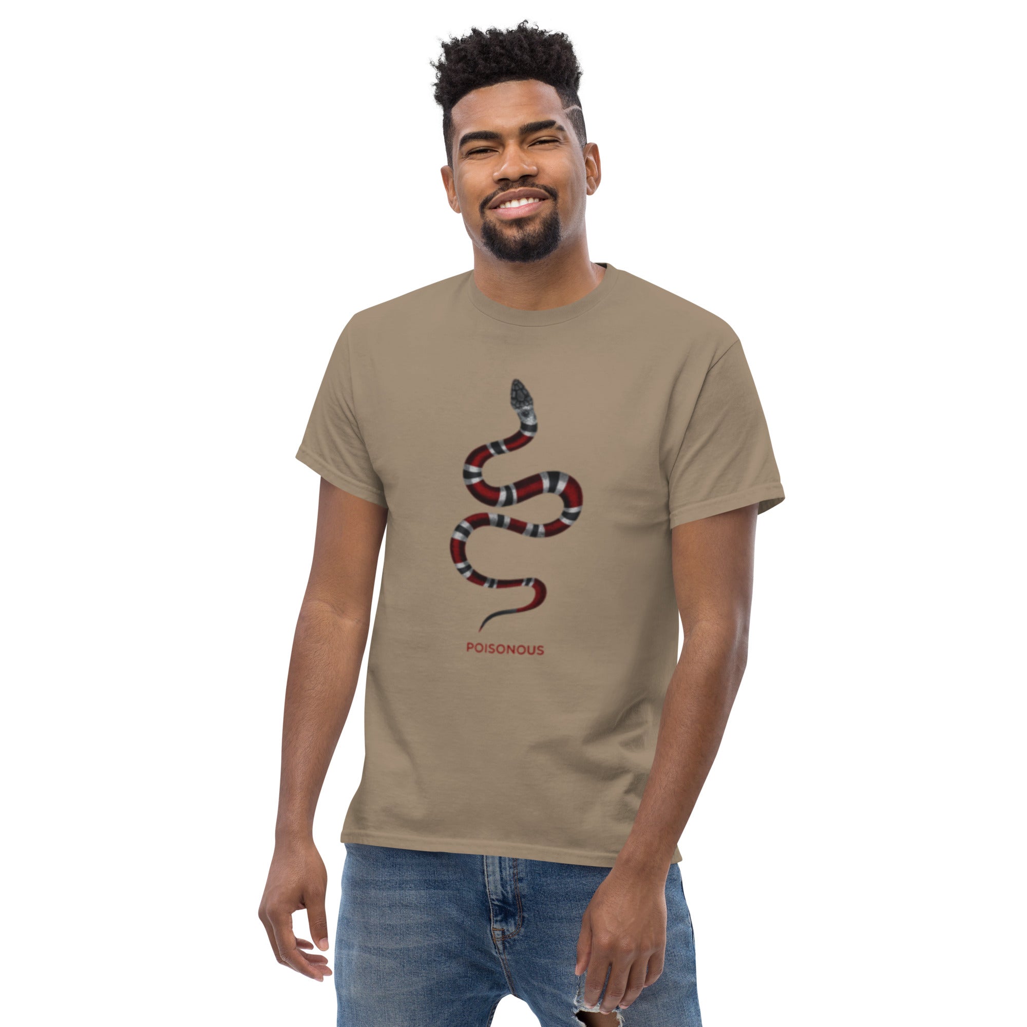T-Shirt Unisex Stampata 100% Cotone – Confortevole – Design Poisonus-Biiply