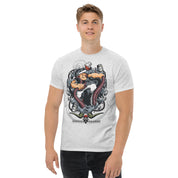 T-Shirt Unisex Stampata 100% Cotone – Confortevole – Design Popeye Vs Kraken-Biiply