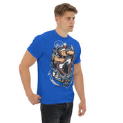 T-Shirt Unisex Stampata 100% Cotone – Confortevole – Design Popeye Vs Kraken-Biiply