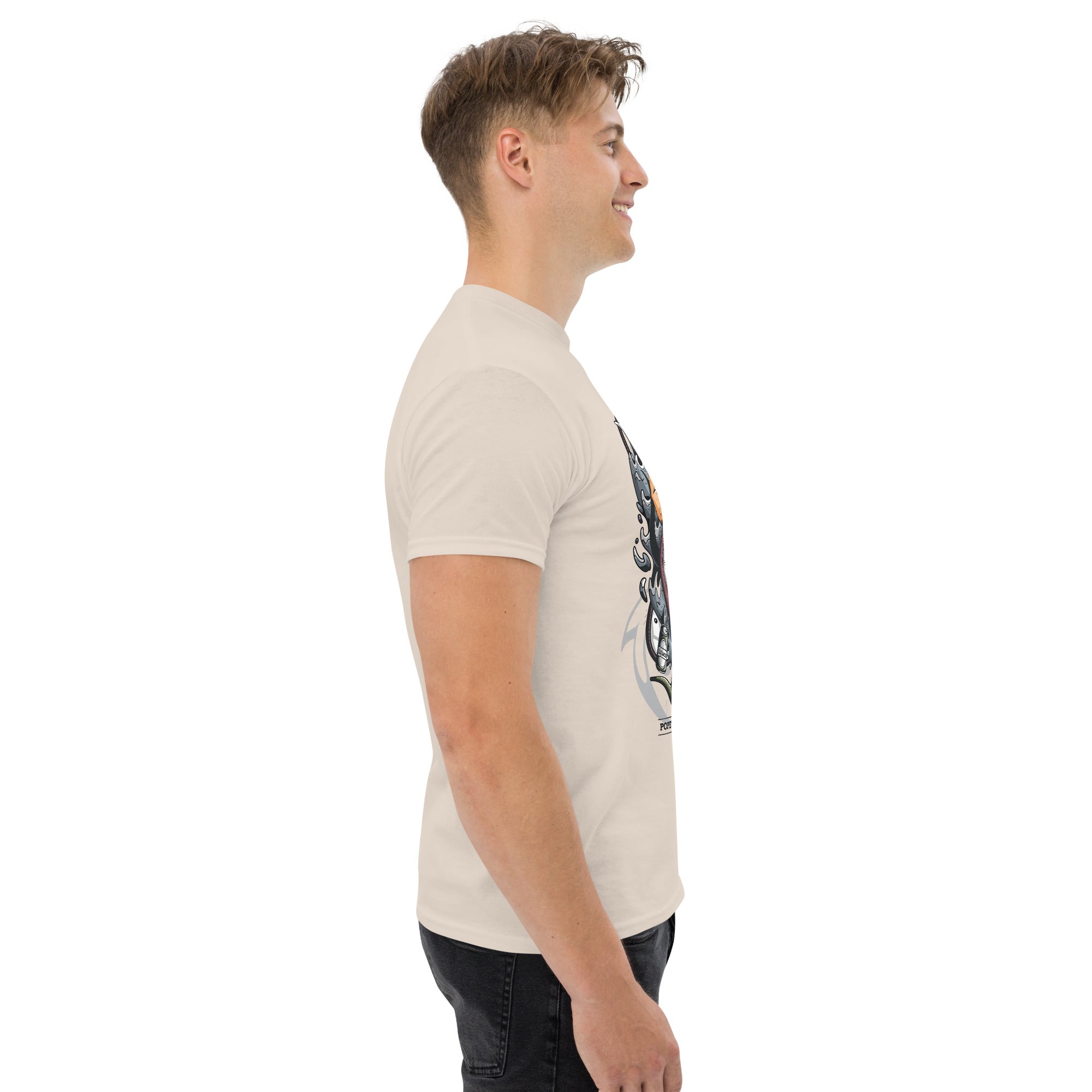 T-Shirt Unisex Stampata 100% Cotone – Confortevole – Design Popeye Vs Kraken-Biiply