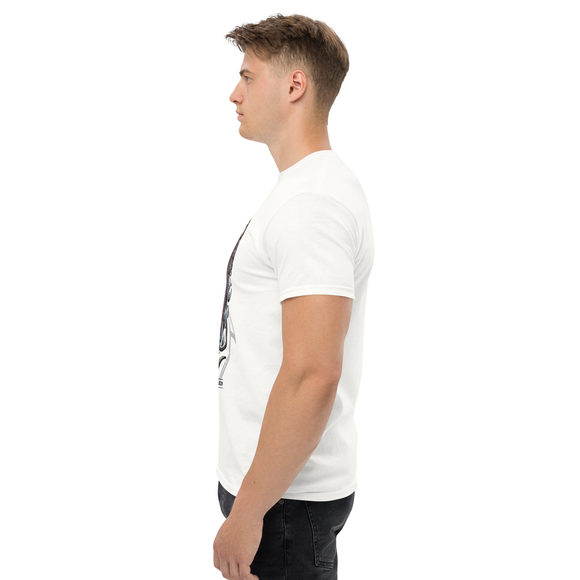 T-Shirt Unisex Stampata 100% Cotone – Confortevole – Design Popeye Vs Kraken-Biiply