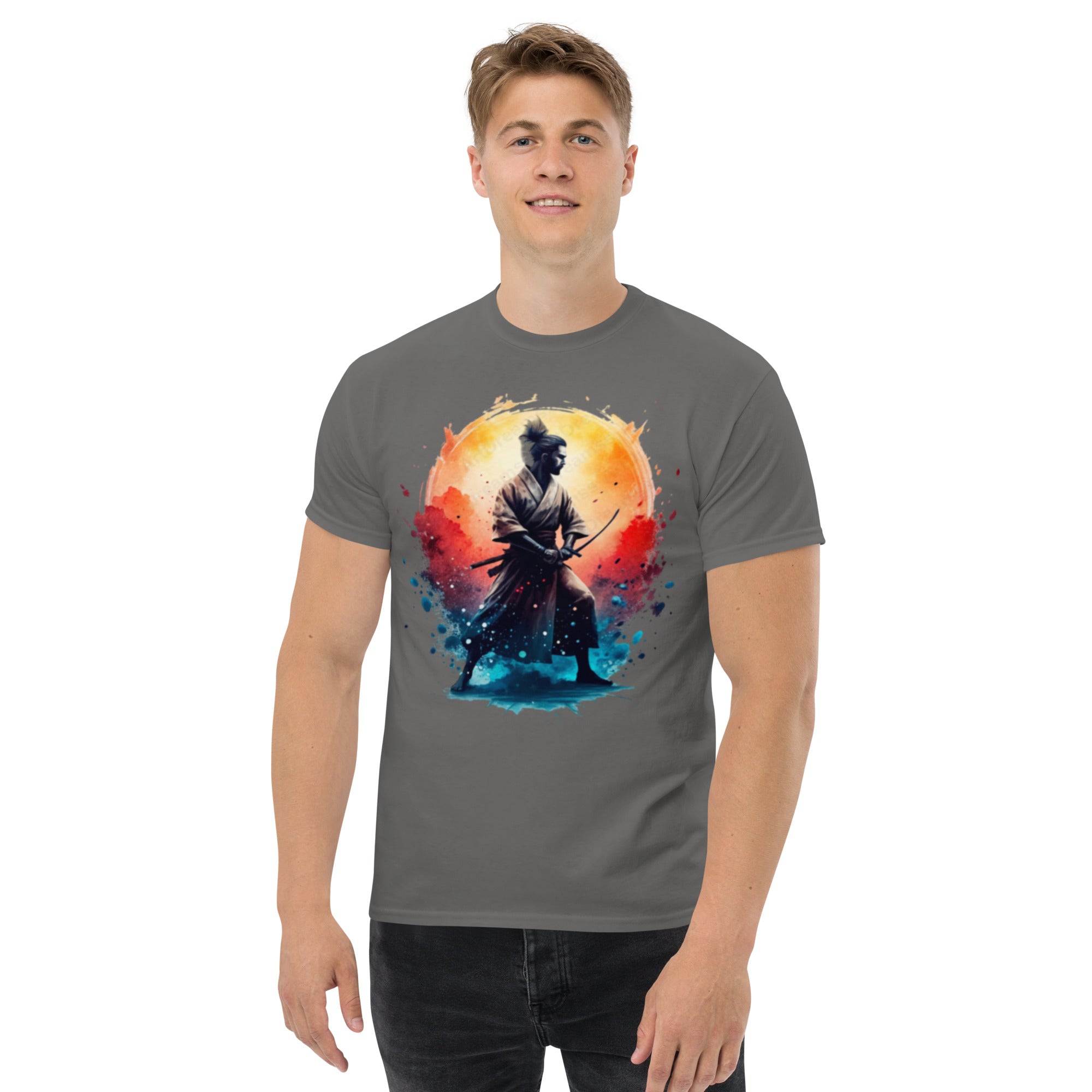 T-Shirt Unisex Stampata 100% Cotone – Confortevole – Design Samurai-Biiply