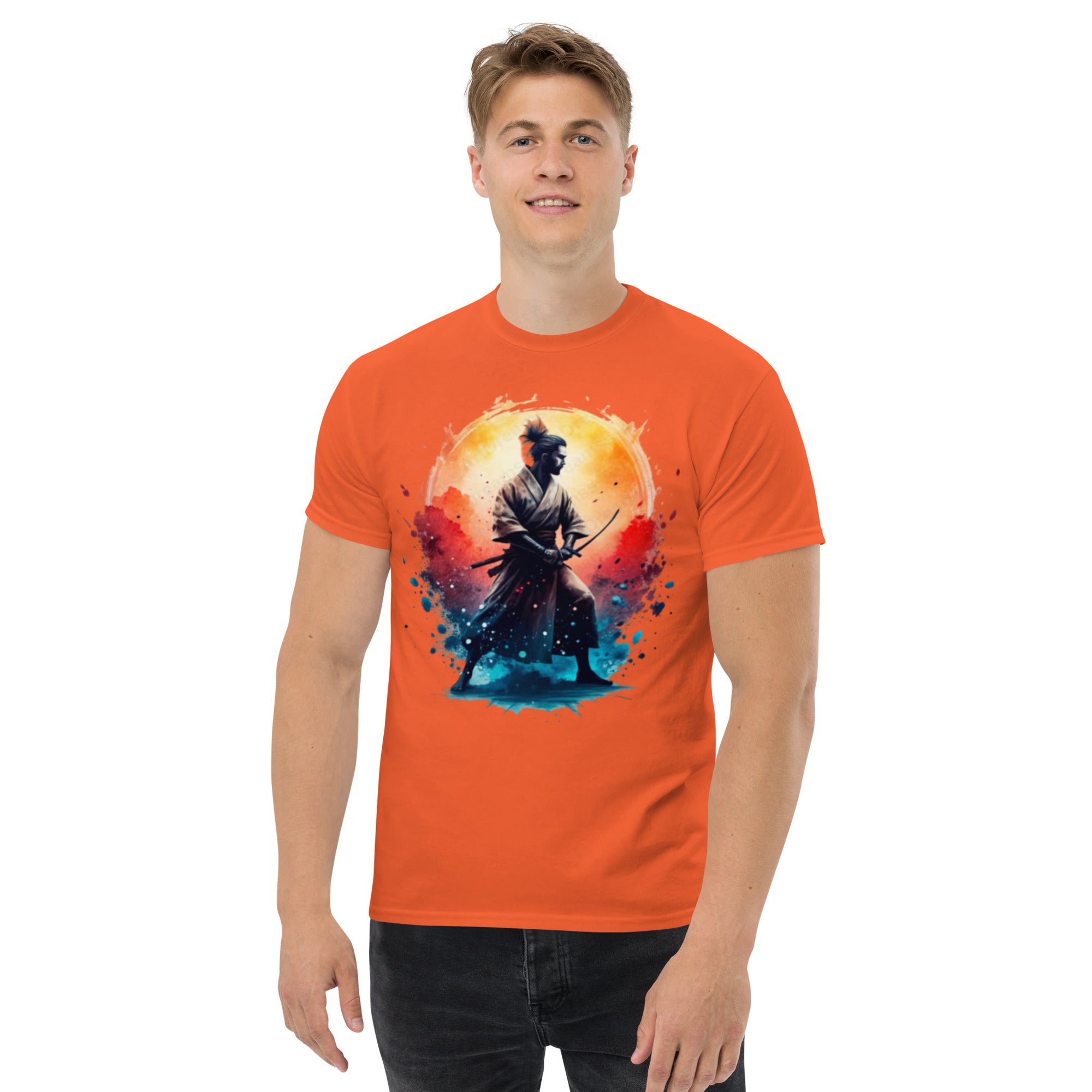 T-Shirt Unisex Stampata 100% Cotone – Confortevole – Design Samurai-Biiply