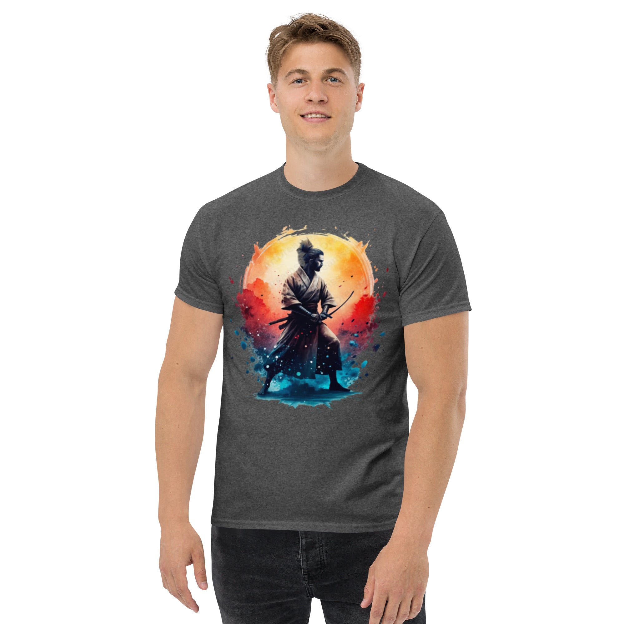 T-Shirt Unisex Stampata 100% Cotone – Confortevole – Design Samurai-Biiply