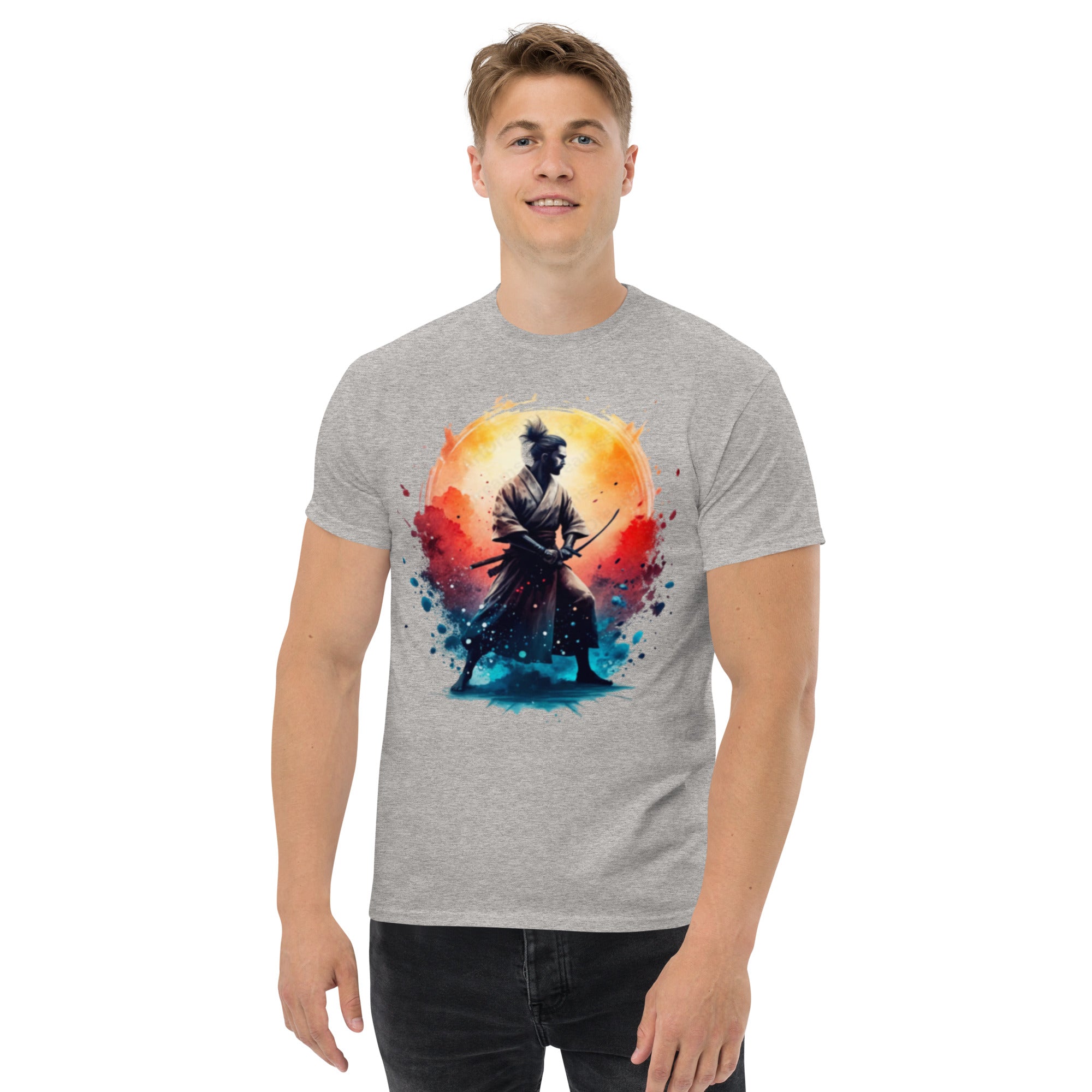 T-Shirt Unisex Stampata 100% Cotone – Confortevole – Design Samurai-Biiply