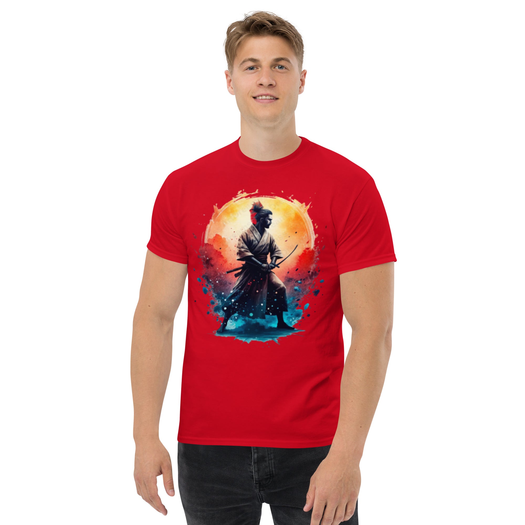 T-Shirt Unisex Stampata 100% Cotone – Confortevole – Design Samurai-Biiply