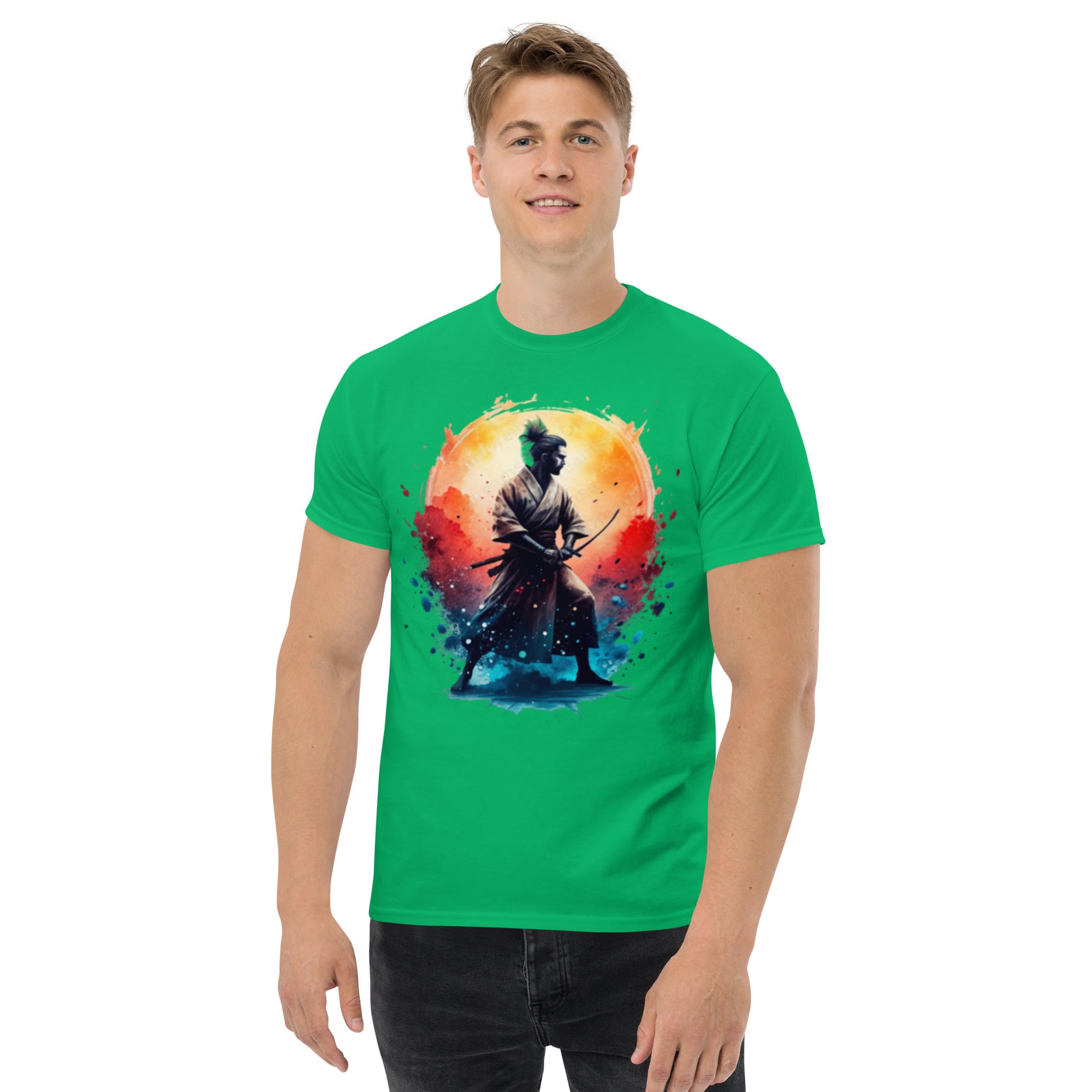 T-Shirt Unisex Stampata 100% Cotone – Confortevole – Design Samurai-Biiply