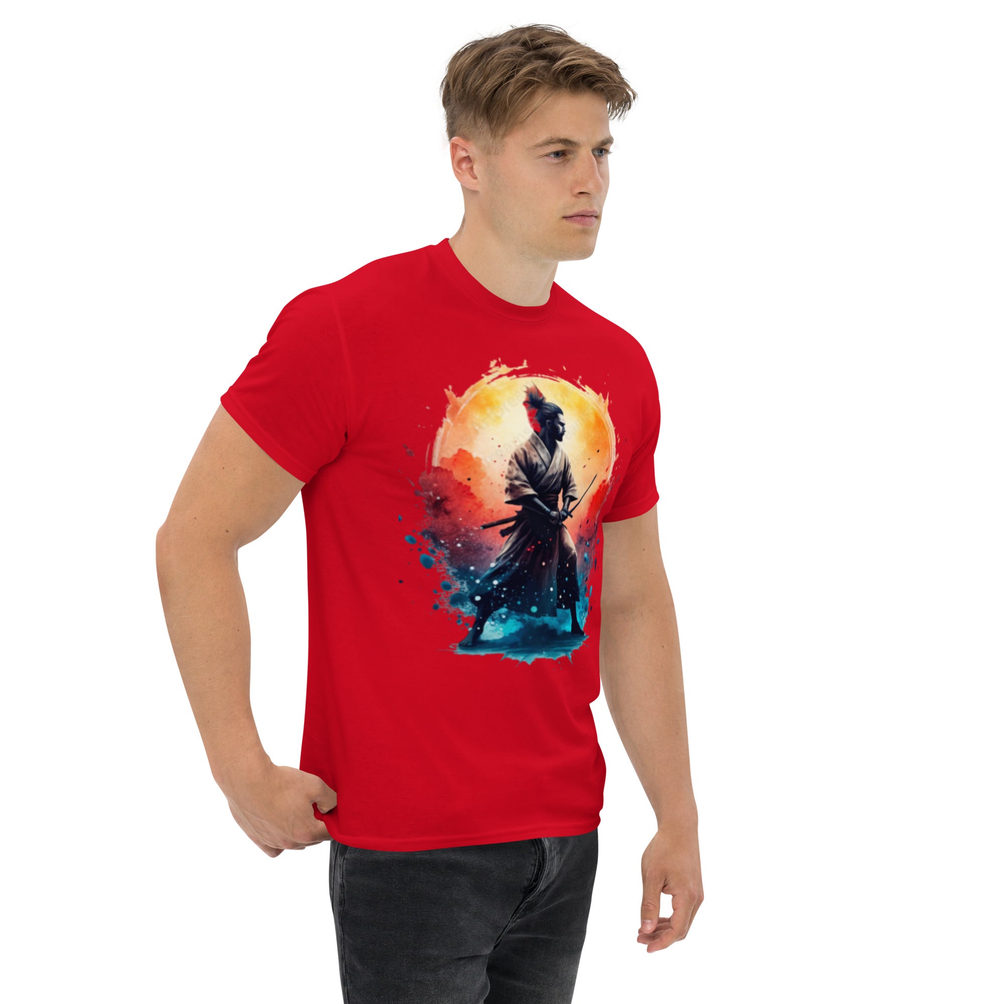 T-Shirt Unisex Stampata 100% Cotone – Confortevole – Design Samurai-Biiply