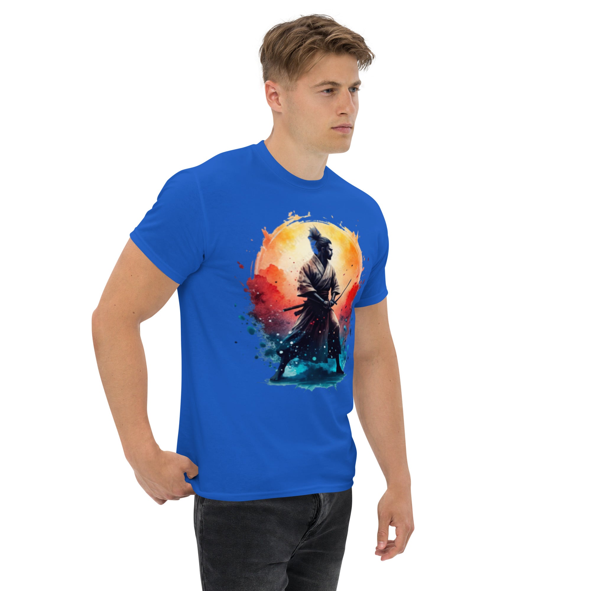 T-Shirt Unisex Stampata 100% Cotone – Confortevole – Design Samurai-Biiply
