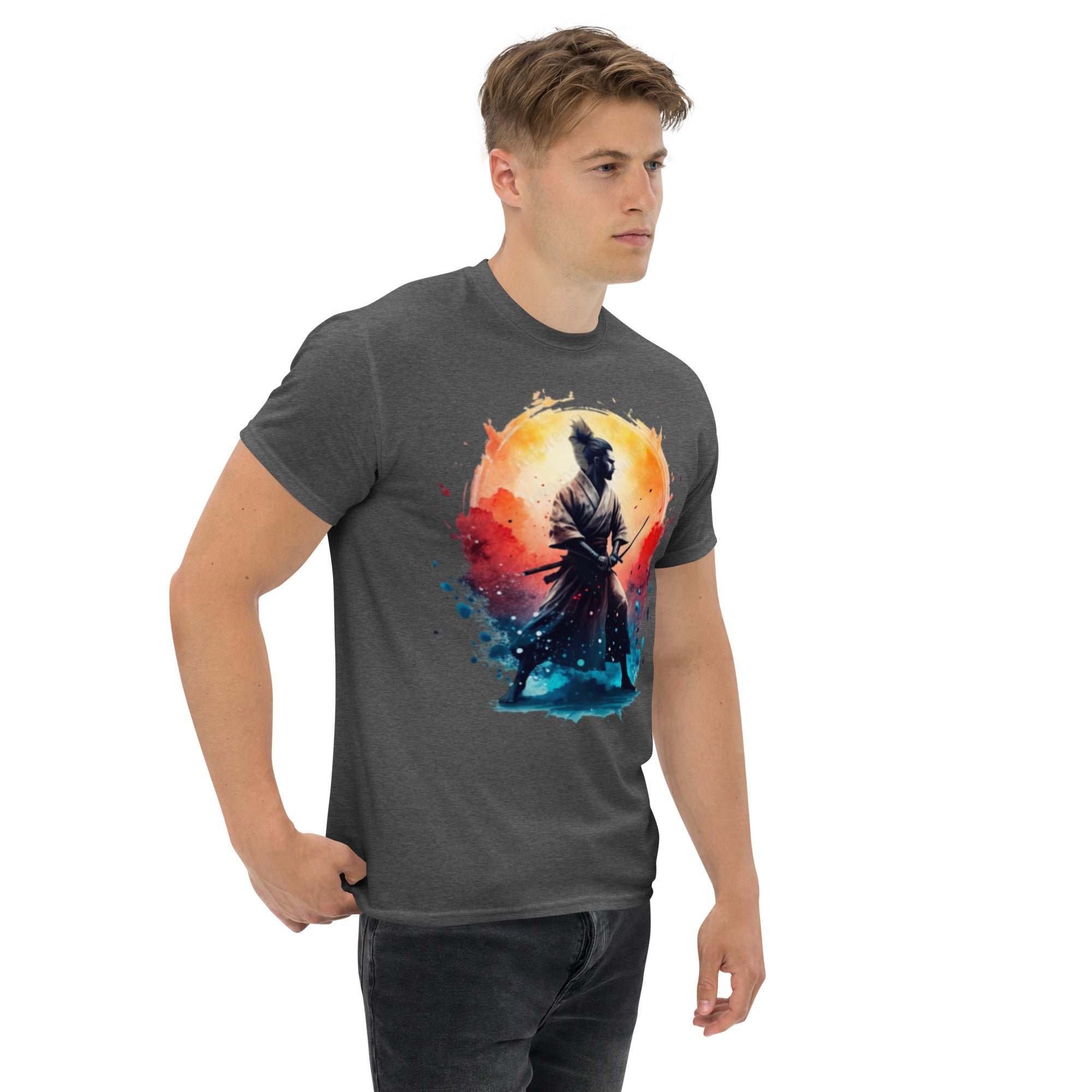 T-Shirt Unisex Stampata 100% Cotone – Confortevole – Design Samurai-Biiply