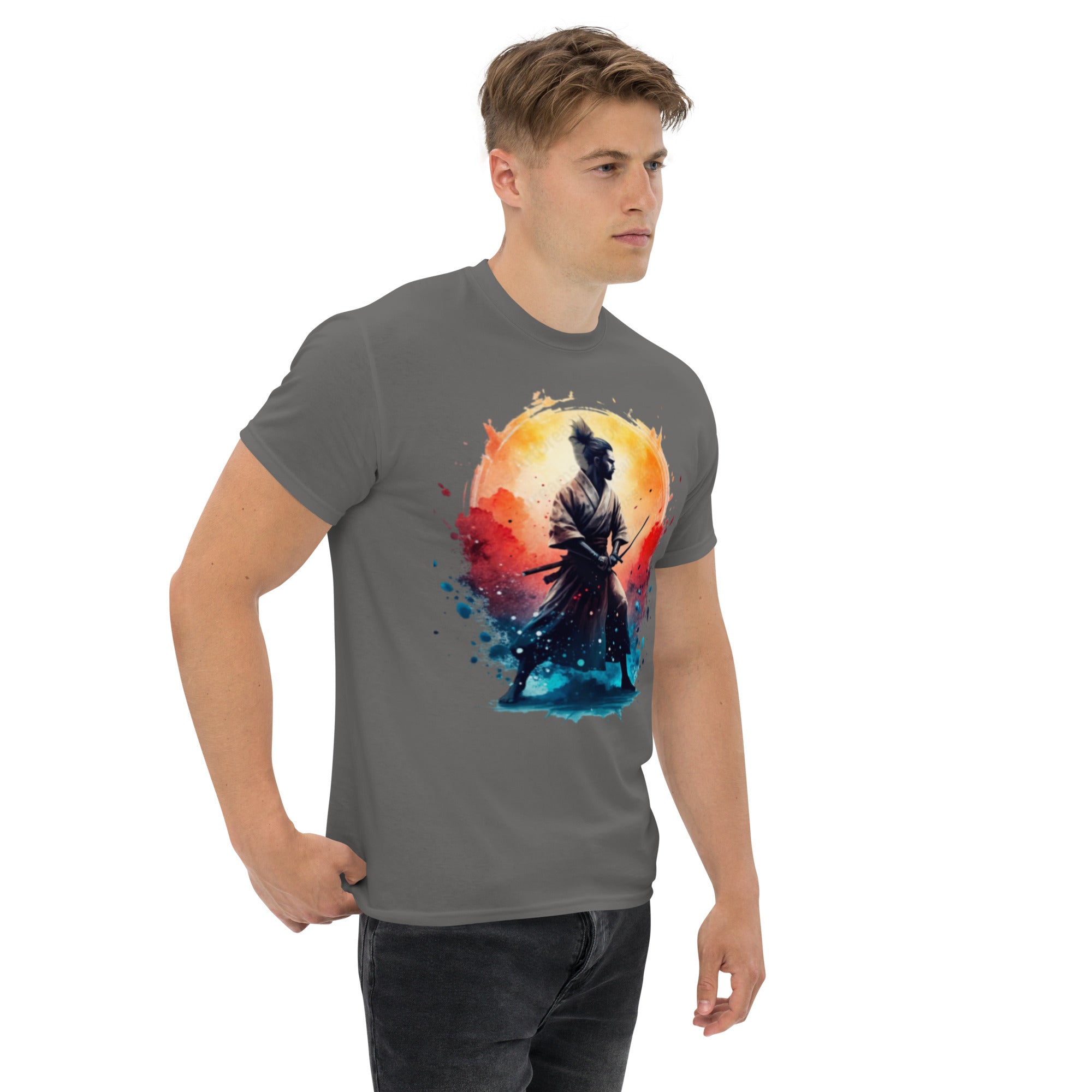 T-Shirt Unisex Stampata 100% Cotone – Confortevole – Design Samurai-Biiply