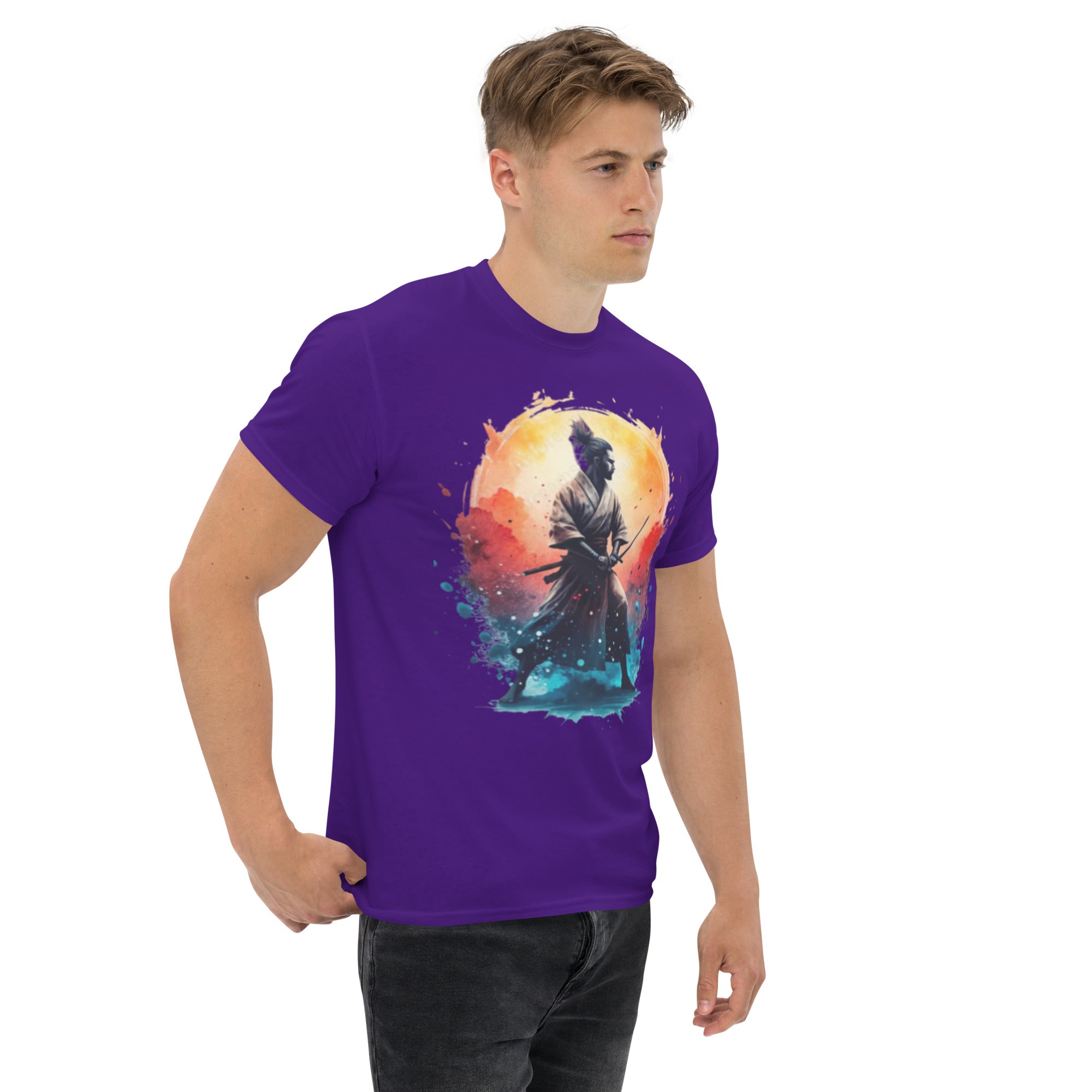T-Shirt Unisex Stampata 100% Cotone – Confortevole – Design Samurai-Biiply