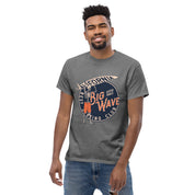 T-Shirt Unisex Stampata 100% Cotone – Confortevole – Design Scheletro surfista-Biiply