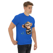 T-Shirt Unisex Stampata 100% Cotone – Confortevole – Design Scimmia Arrabbiata-Biiply