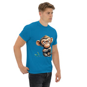 T-Shirt Unisex Stampata 100% Cotone – Confortevole – Design Scimmia Arrabbiata-Biiply