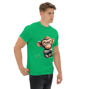T-Shirt Unisex Stampata 100% Cotone – Confortevole – Design Scimmia Arrabbiata-Biiply