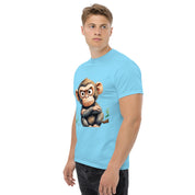 T-Shirt Unisex Stampata 100% Cotone – Confortevole – Design Scimmia Arrabbiata-Biiply