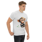 T-Shirt Unisex Stampata 100% Cotone – Confortevole – Design Scimmia Arrabbiata-Biiply