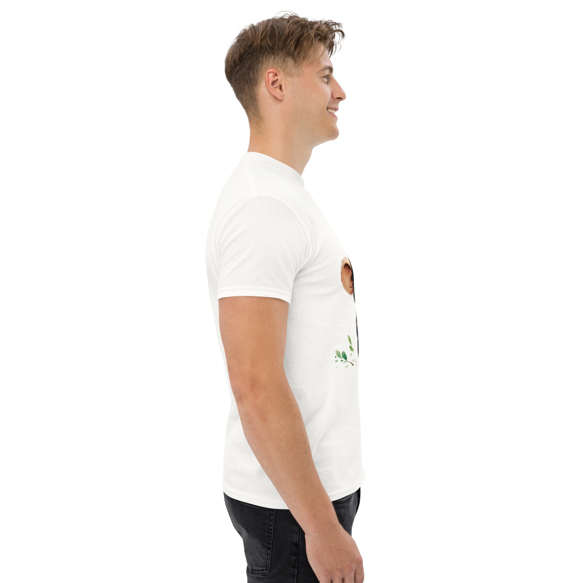 T-Shirt Unisex Stampata 100% Cotone – Confortevole – Design Scimmia Arrabbiata-Biiply