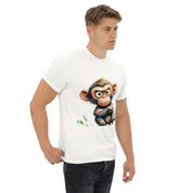 T-Shirt Unisex Stampata 100% Cotone – Confortevole – Design Scimmia Arrabbiata-Biiply