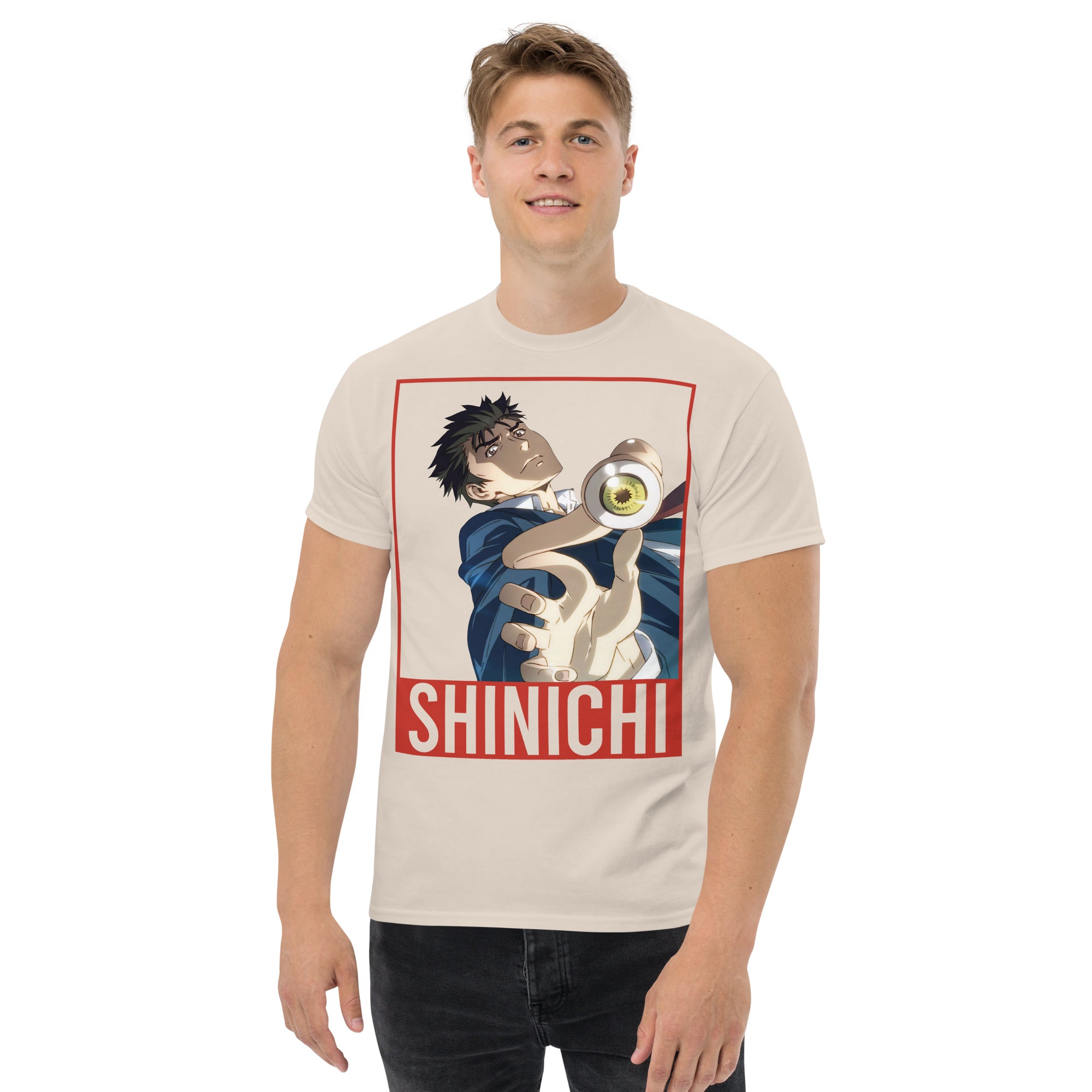T-Shirt Unisex Stampata 100% Cotone – Confortevole – Design Shinichi Eyes-Biiply