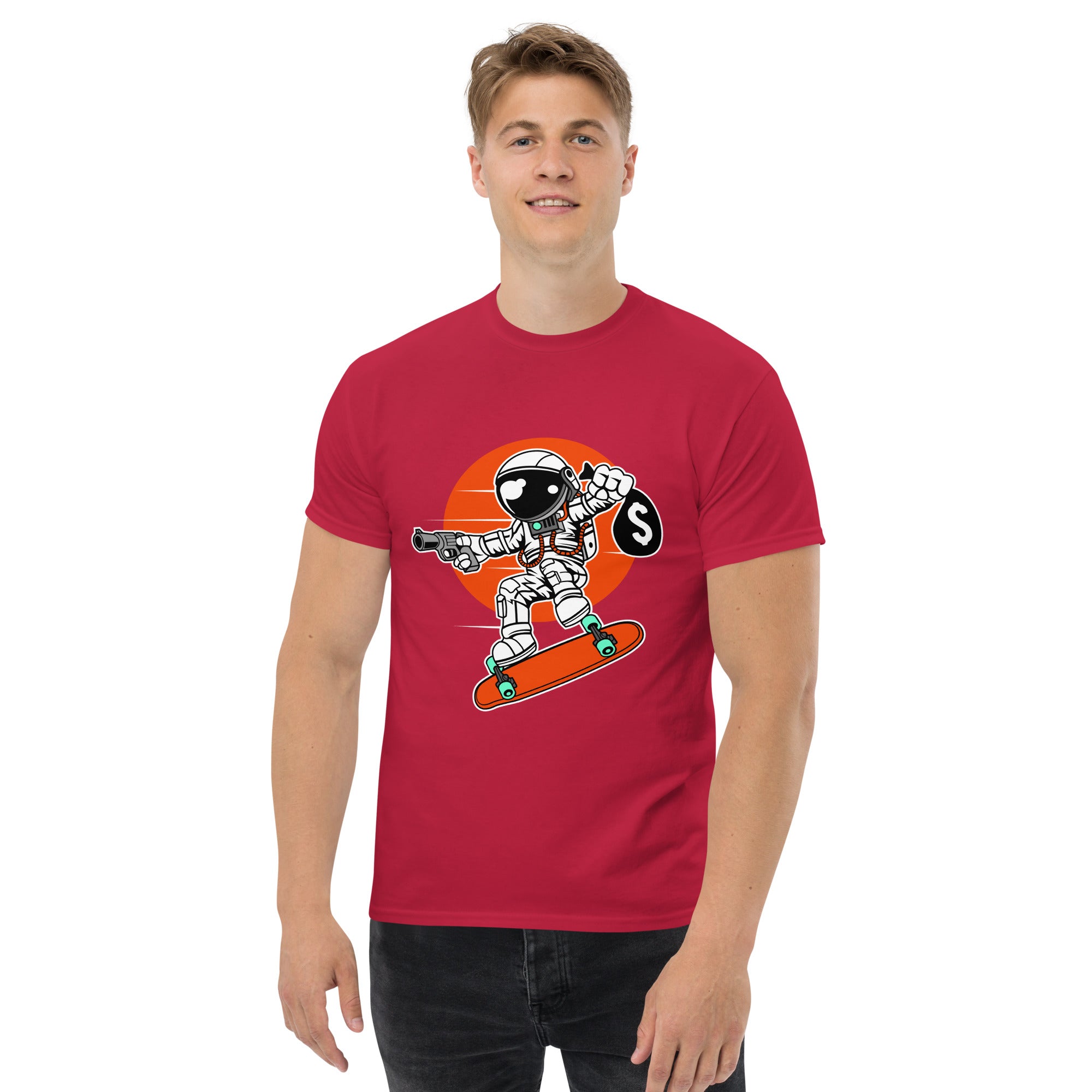 T-Shirt Unisex Stampata 100% Cotone – Confortevole – Design Skater thief-Biiply