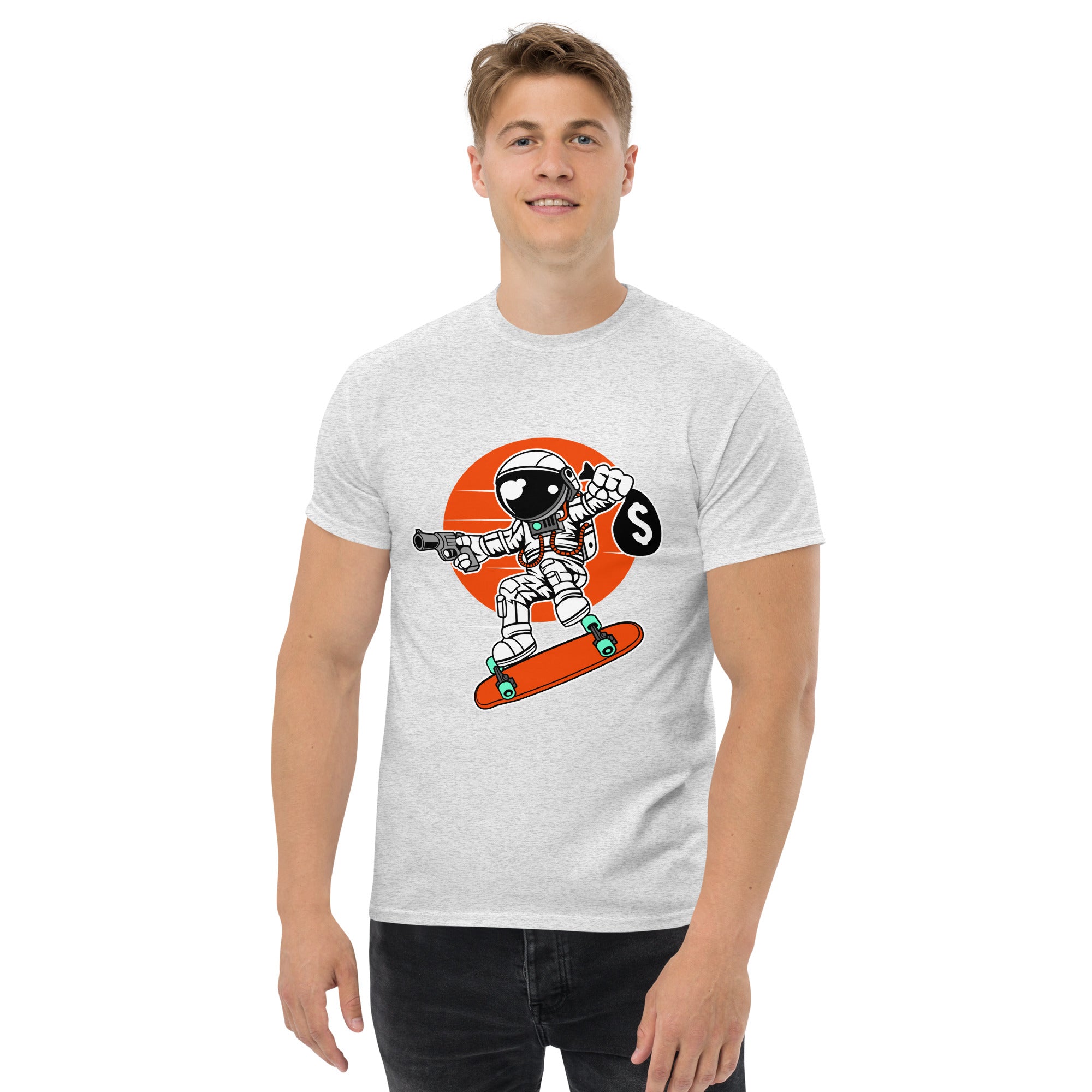 T-Shirt Unisex Stampata 100% Cotone – Confortevole – Design Skater thief-Biiply