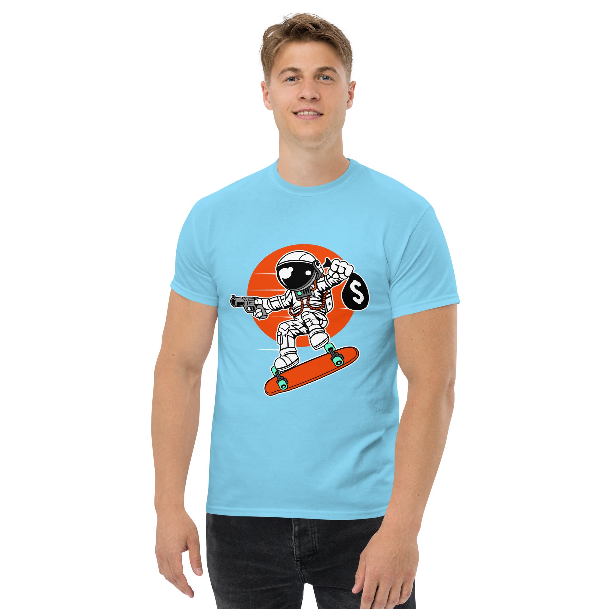 T-Shirt Unisex Stampata 100% Cotone – Confortevole – Design Skater thief-Biiply