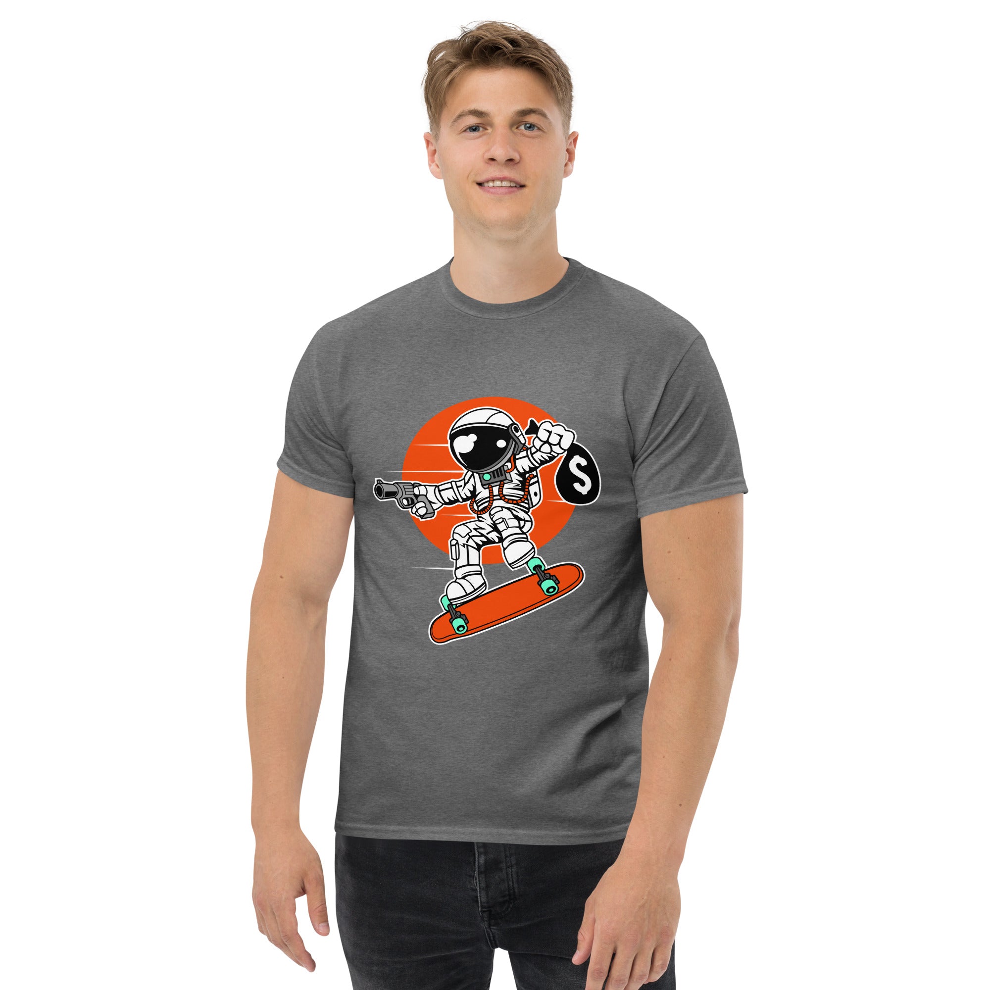 T-Shirt Unisex Stampata 100% Cotone – Confortevole – Design Skater thief-Biiply