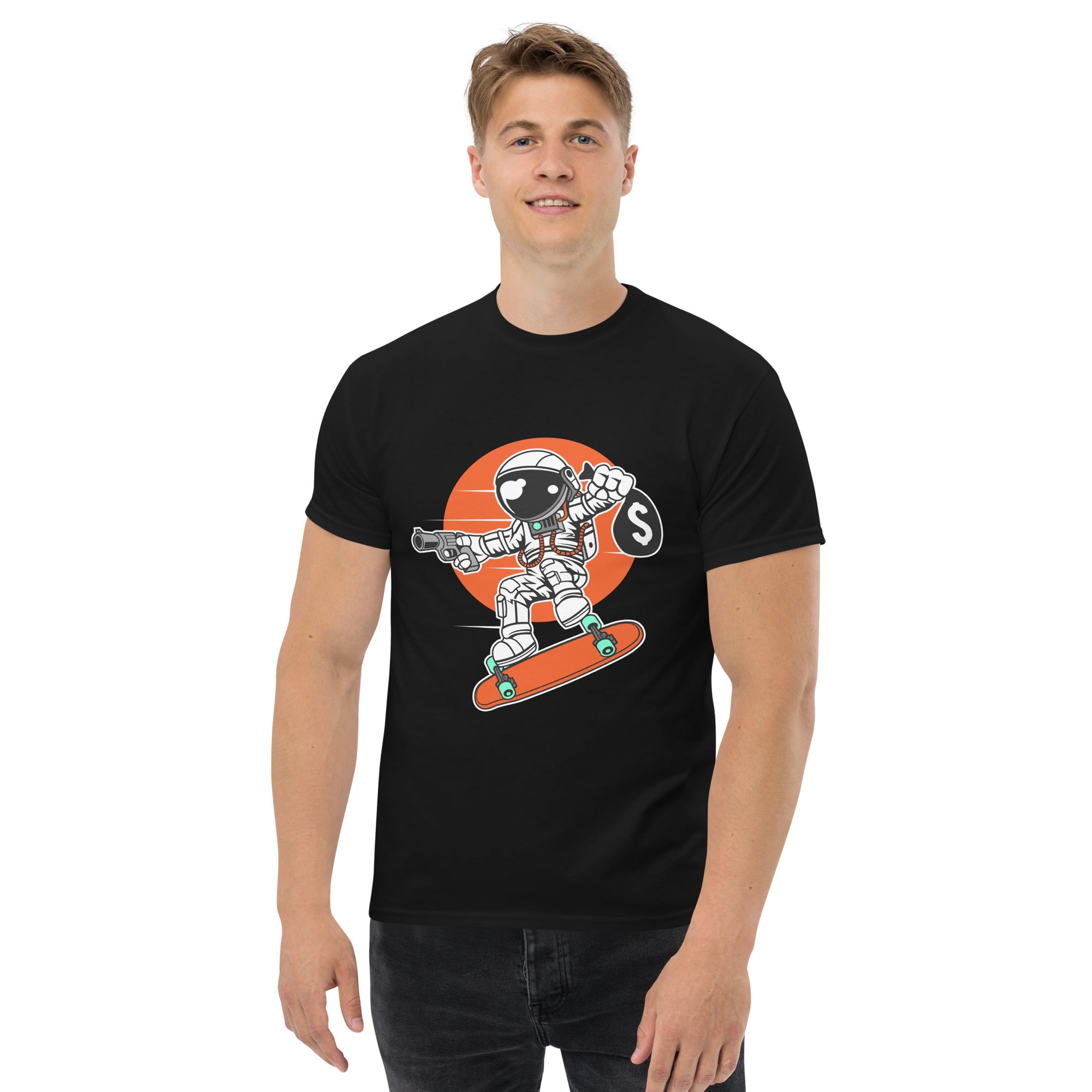T-Shirt Unisex Stampata 100% Cotone – Confortevole – Design Skater thief-Biiply