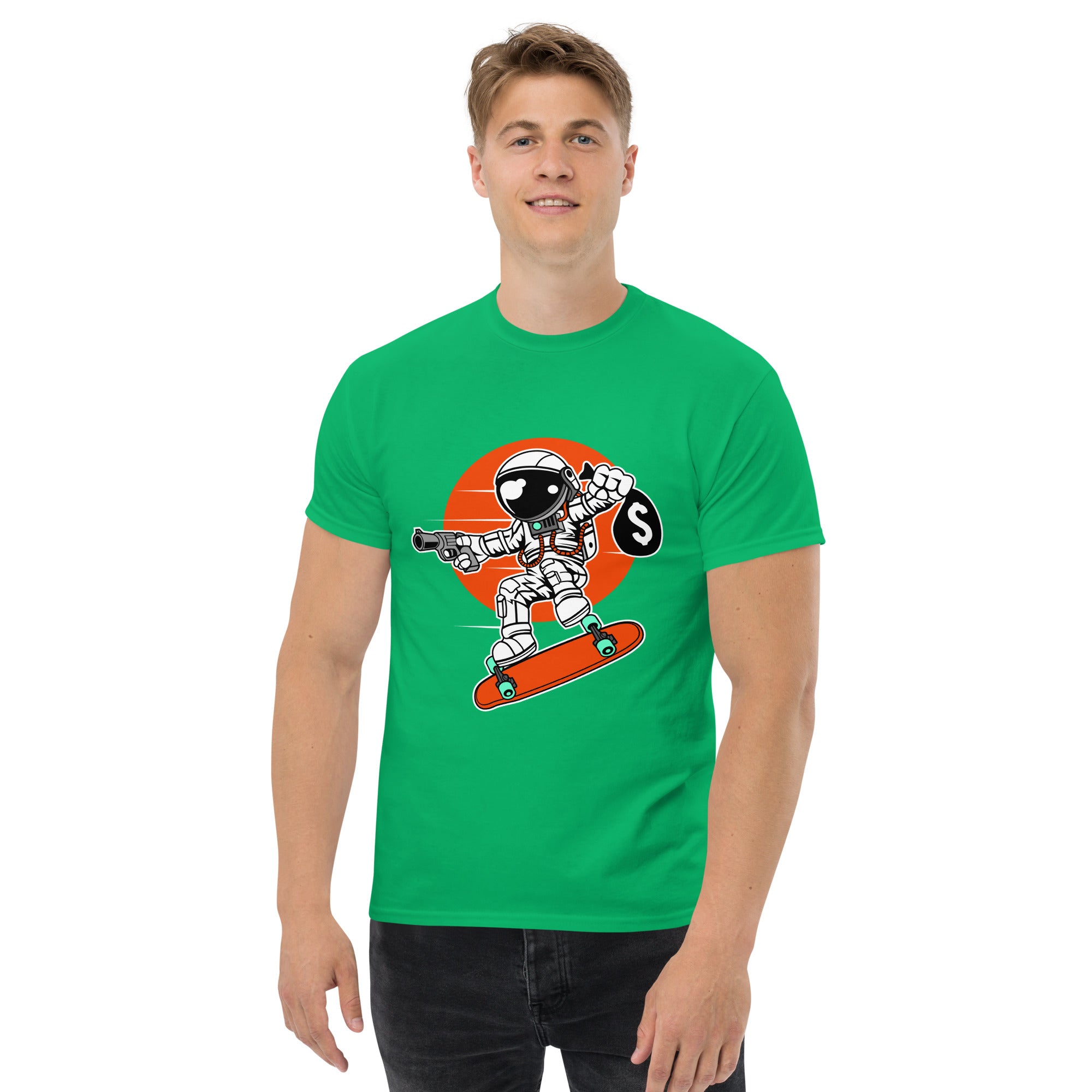 T-Shirt Unisex Stampata 100% Cotone – Confortevole – Design Skater thief-Biiply