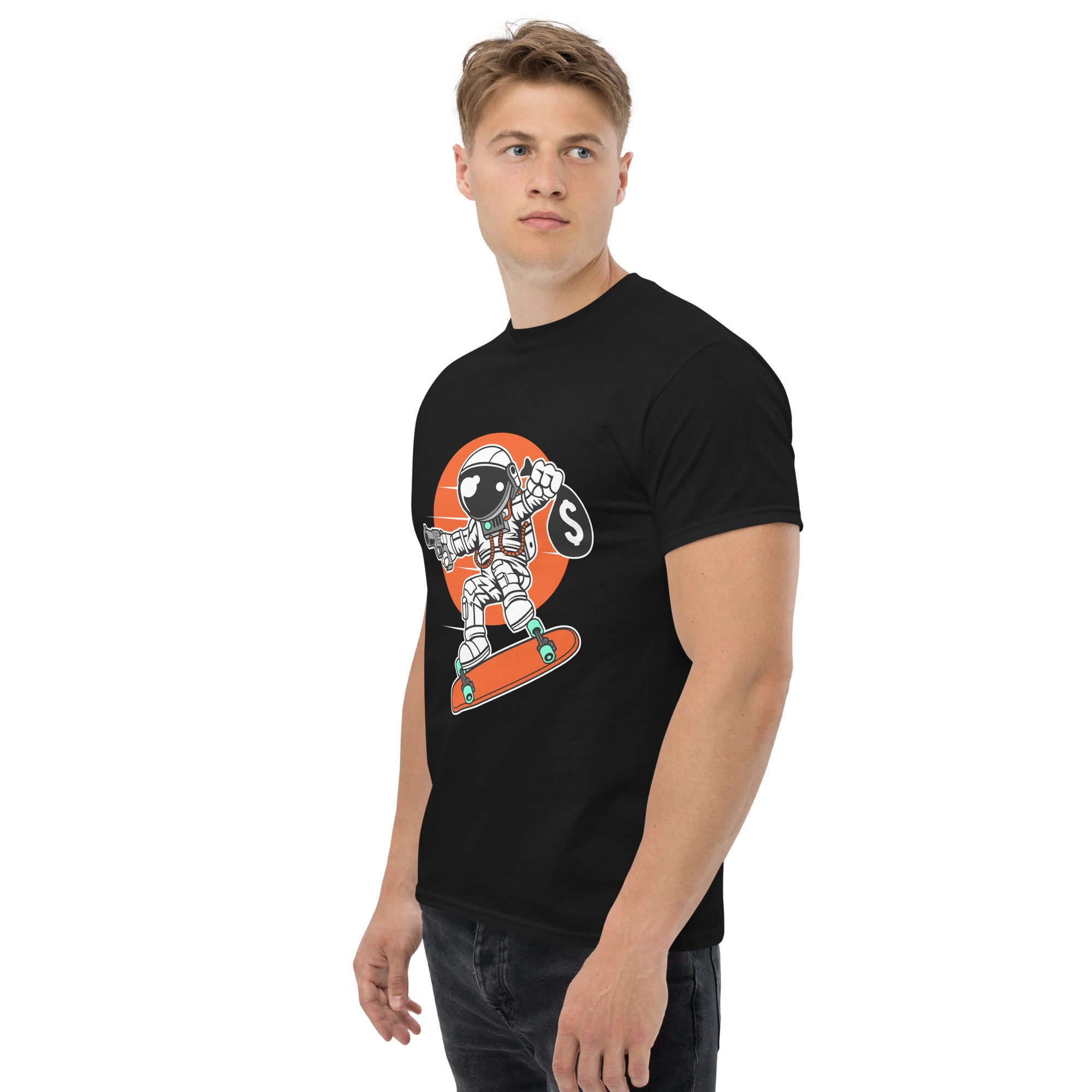 T-Shirt Unisex Stampata 100% Cotone – Confortevole – Design Skater thief-Biiply