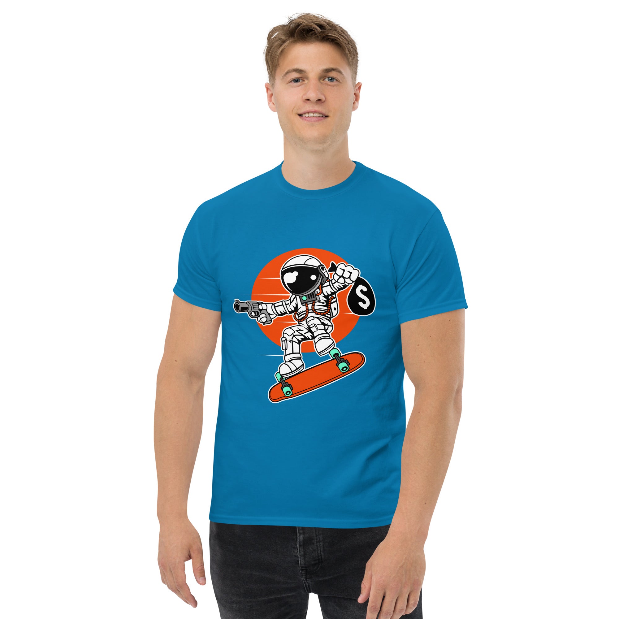 T-Shirt Unisex Stampata 100% Cotone – Confortevole – Design Skater thief-Biiply