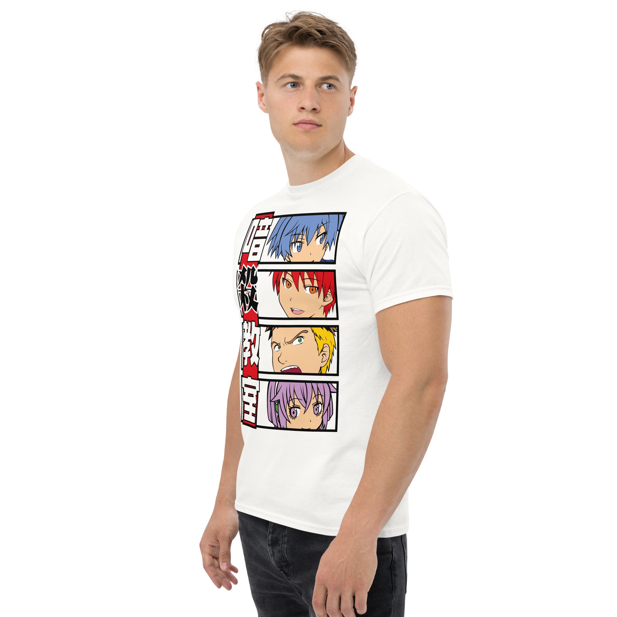 T-Shirt Unisex Stampata 100% Cotone – Confortevole – Design Studenti Classe 3-E Assassination Classroom-Biiply