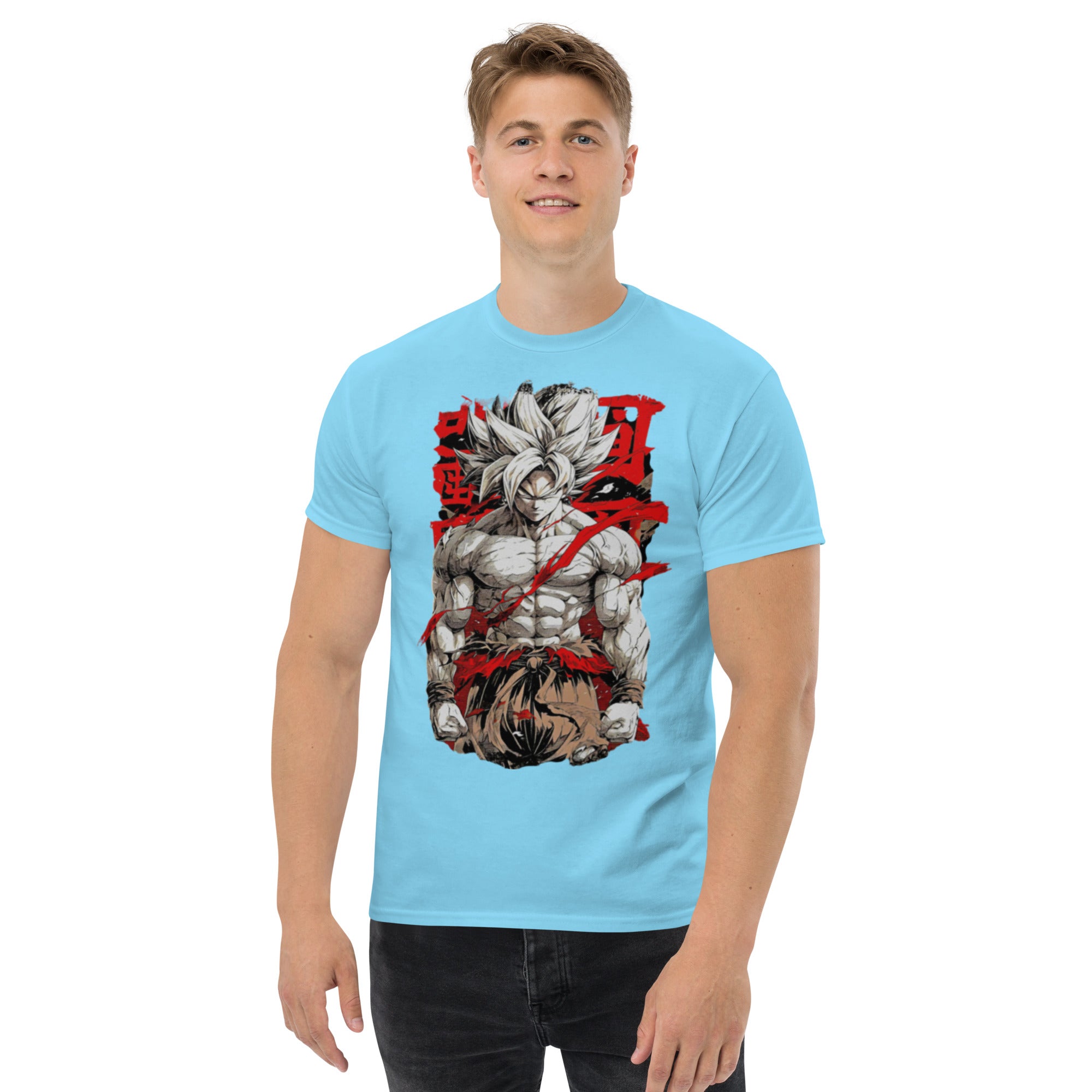 T-Shirt Unisex Stampata 100% Cotone – Confortevole – Design Super Son Goku-Biiply