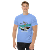 T-Shirt Unisex Stampata 100% Cotone – Confortevole – Design Surfing Paradise-Biiply