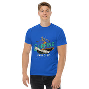 T-Shirt Unisex Stampata 100% Cotone – Confortevole – Design Surfing Paradise-Biiply