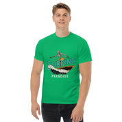 T-Shirt Unisex Stampata 100% Cotone – Confortevole – Design Surfing Paradise-Biiply