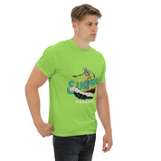 T-Shirt Unisex Stampata 100% Cotone – Confortevole – Design Surfing Paradise-Biiply