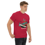 T-Shirt Unisex Stampata 100% Cotone – Confortevole – Design Surfing Paradise-Biiply