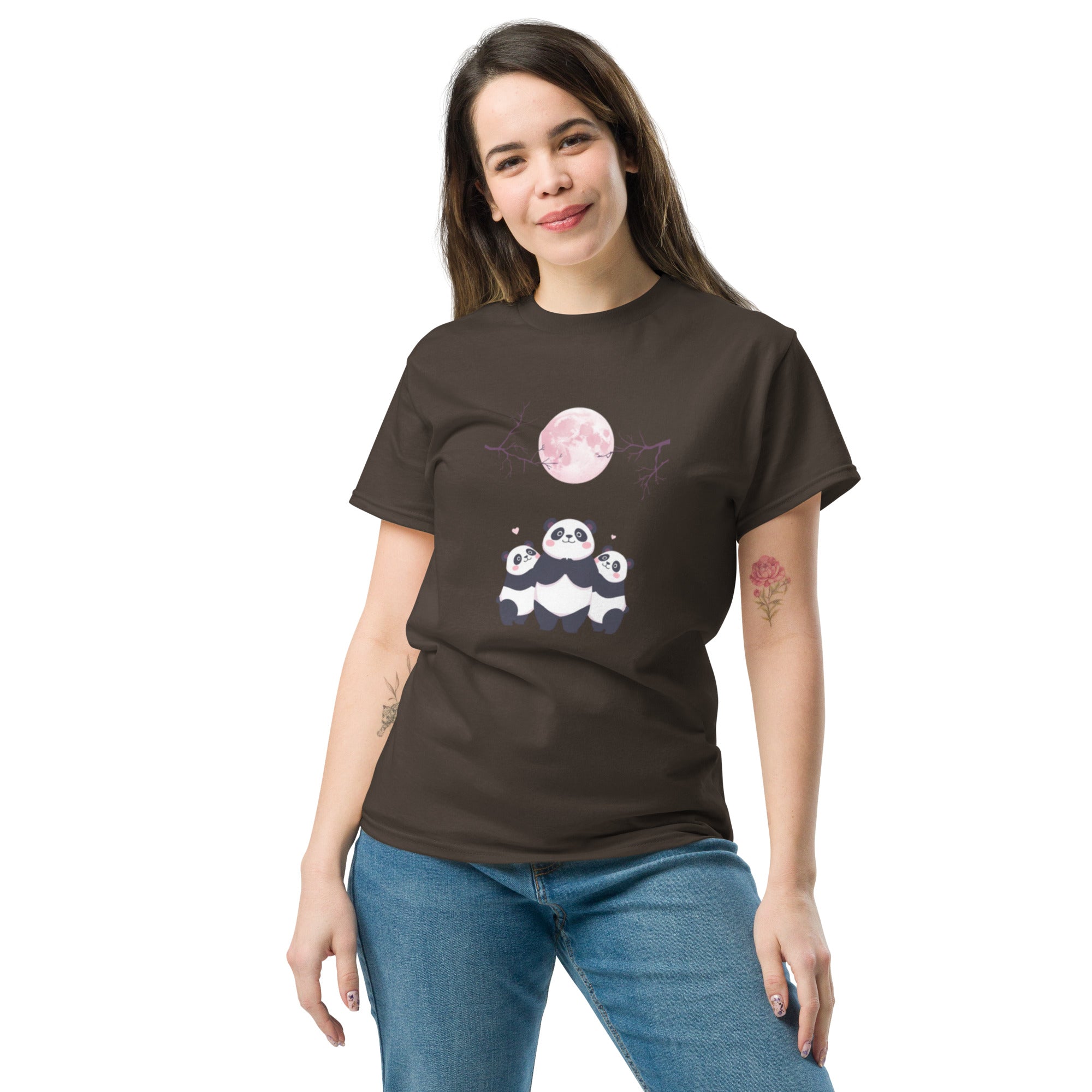 T-Shirt Unisex Stampata 100% Cotone – Confortevole – Design Sweet Panda-Biiply