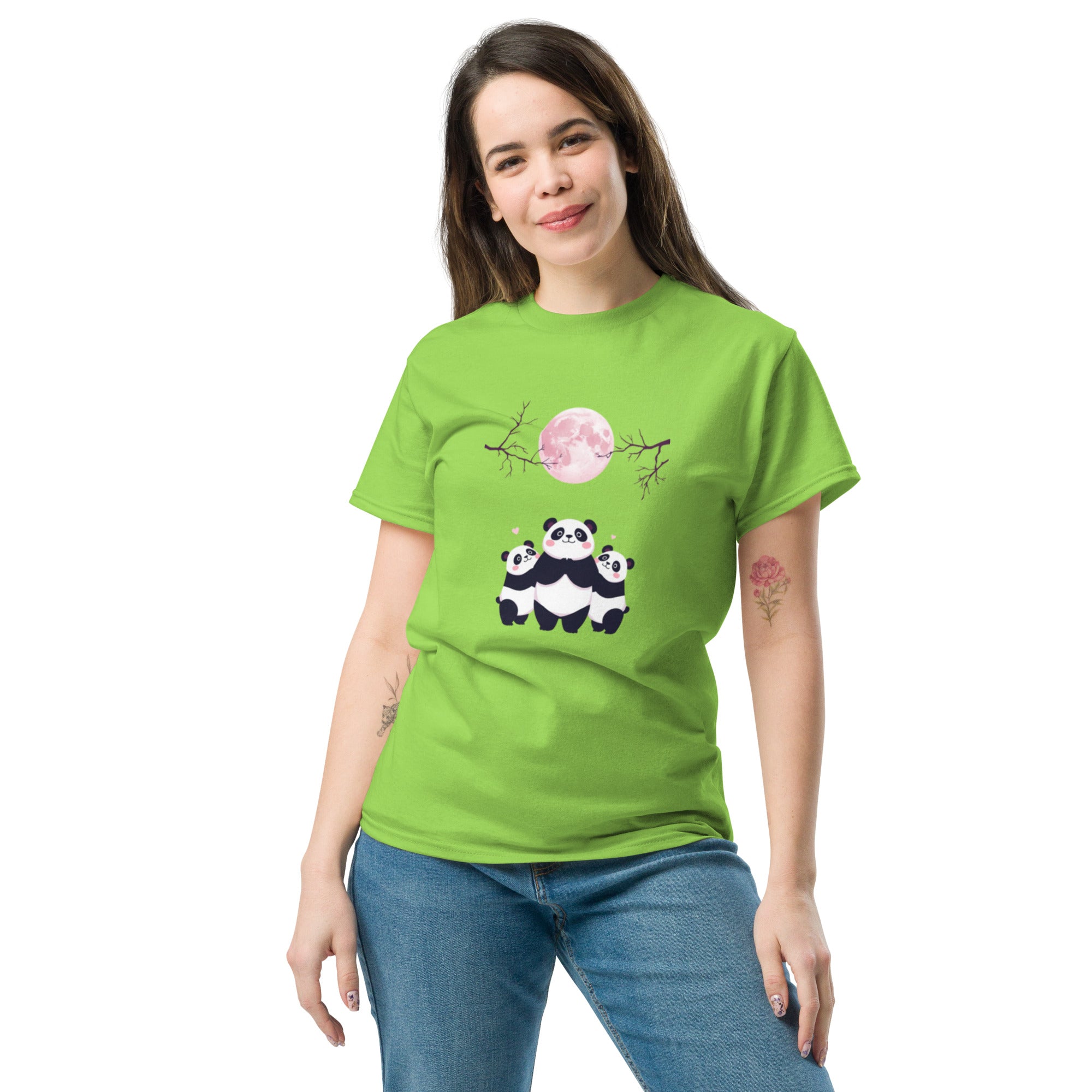 T-Shirt Unisex Stampata 100% Cotone – Confortevole – Design Sweet Panda-Biiply