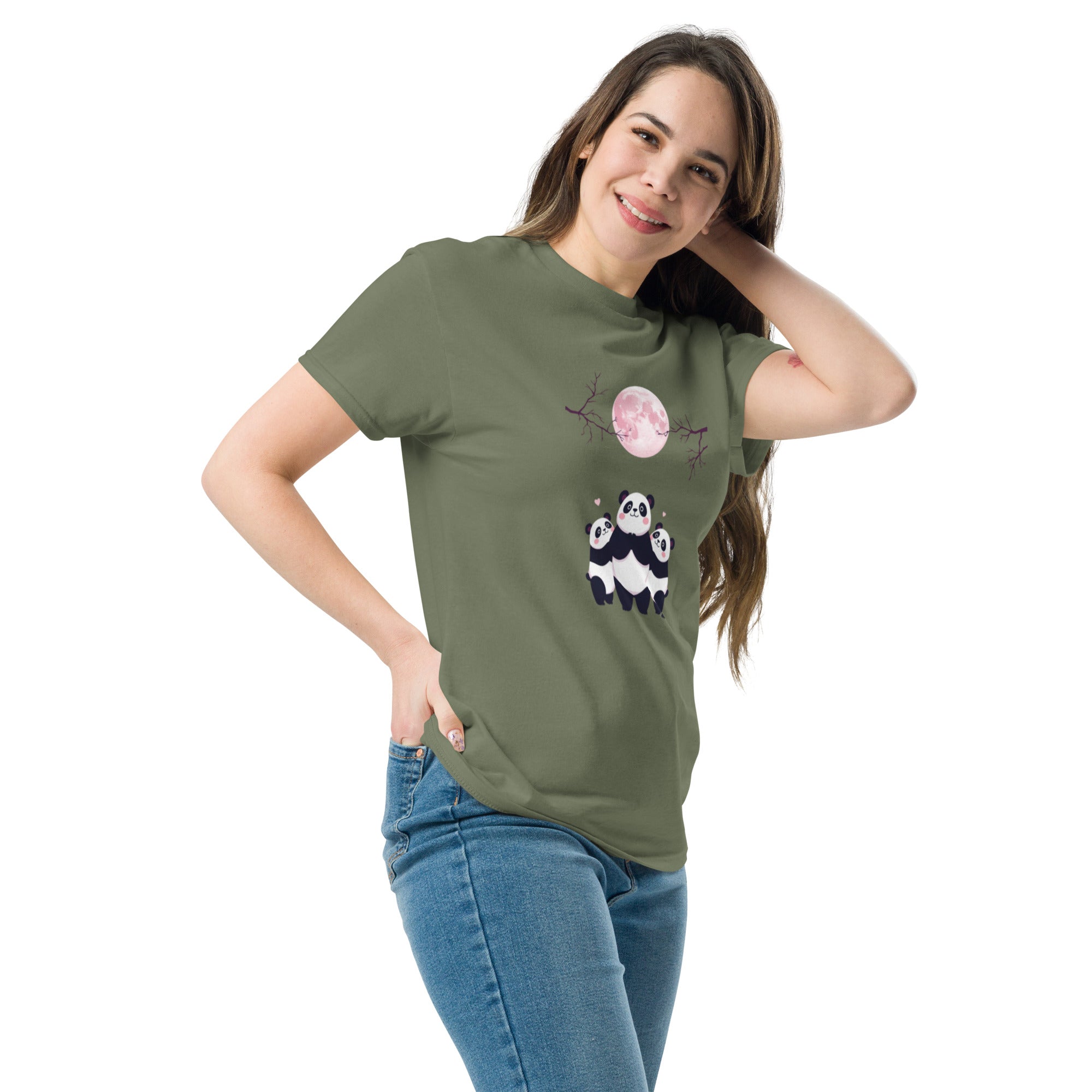 T-Shirt Unisex Stampata 100% Cotone – Confortevole – Design Sweet Panda-Biiply
