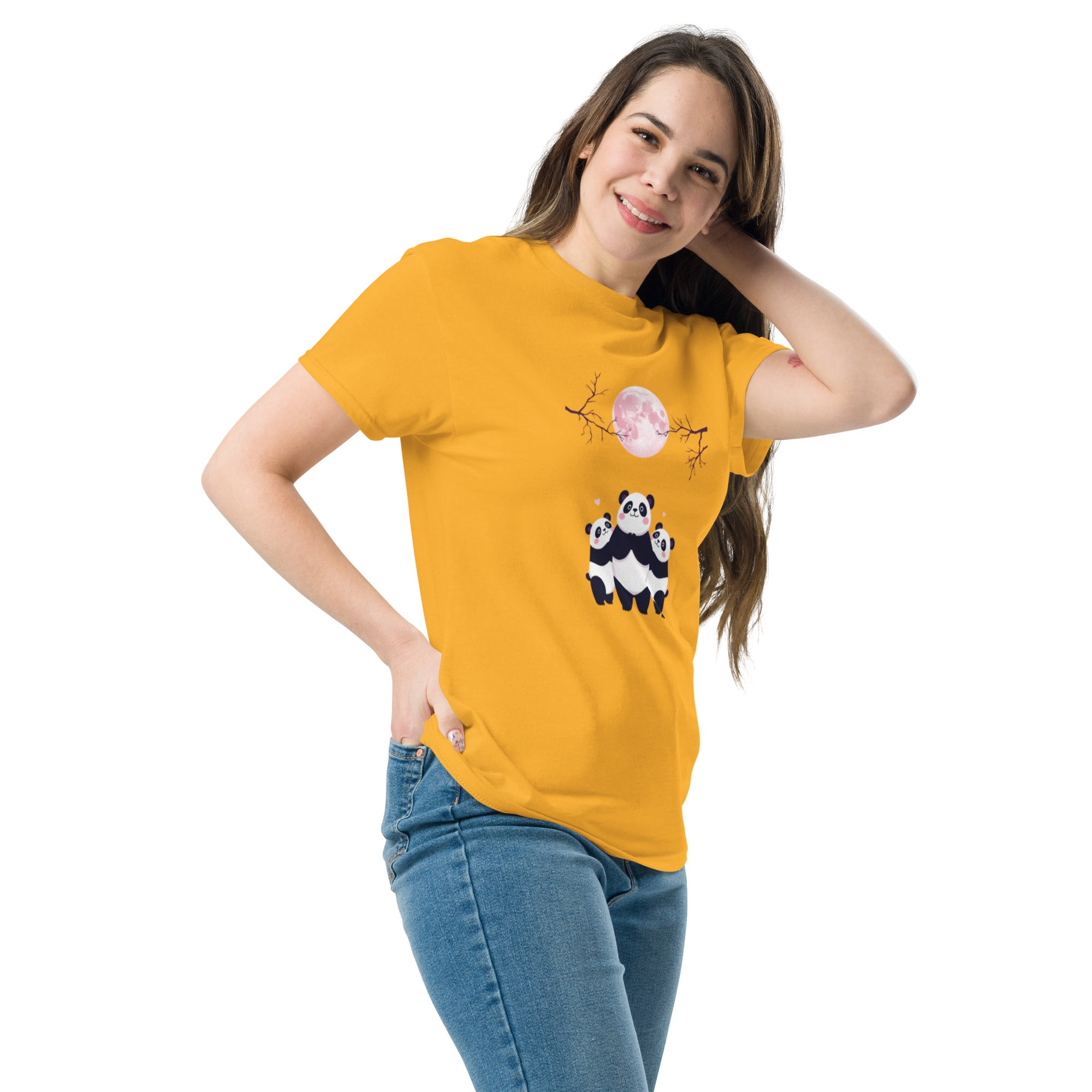 T-Shirt Unisex Stampata 100% Cotone – Confortevole – Design Sweet Panda-Biiply