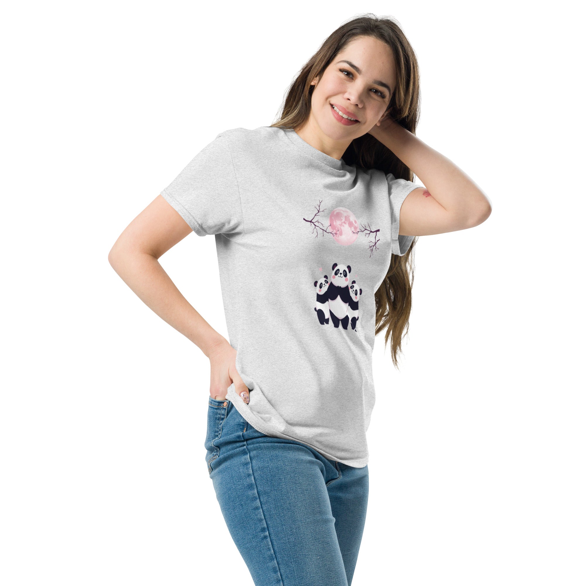 T-Shirt Unisex Stampata 100% Cotone – Confortevole – Design Sweet Panda-Biiply