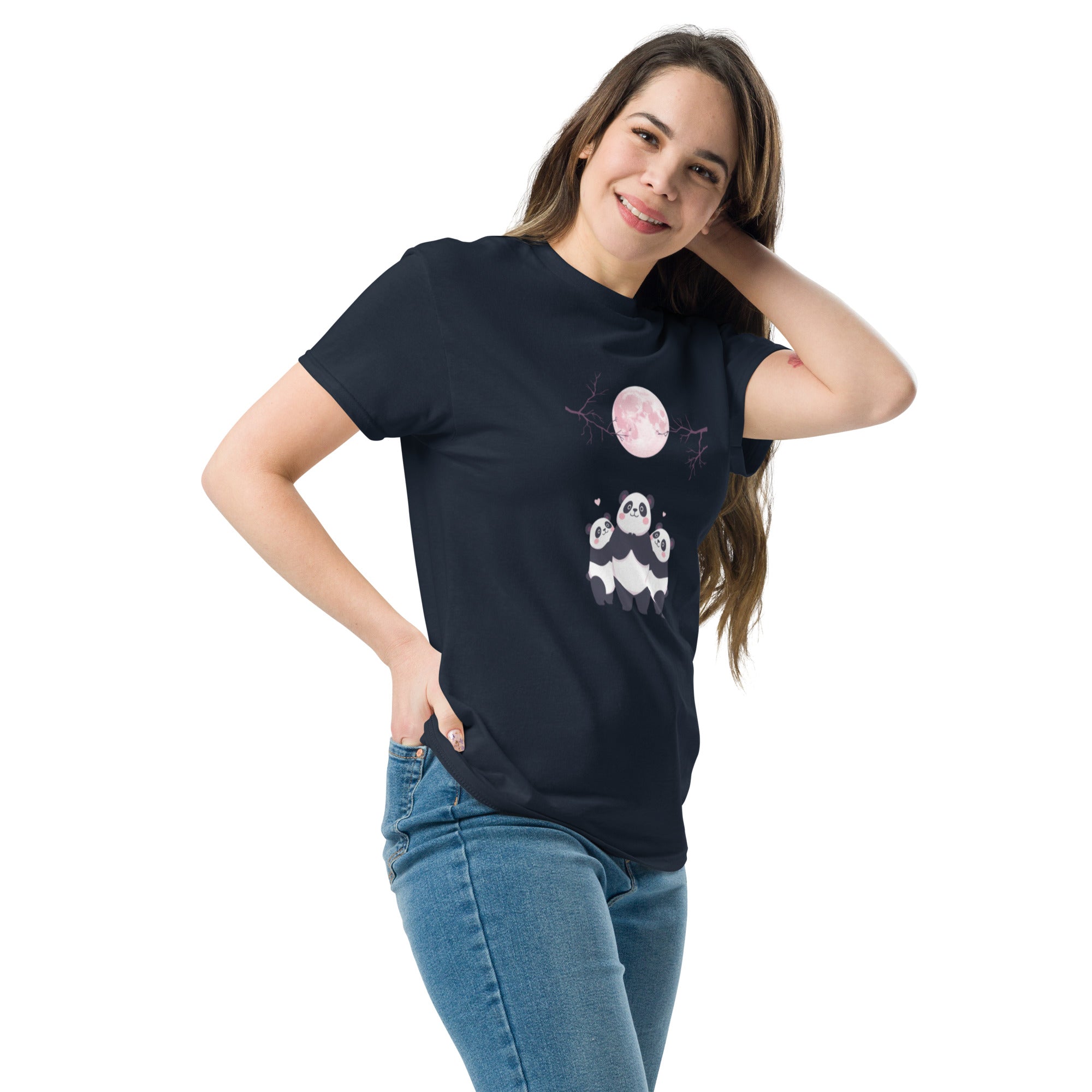 T-Shirt Unisex Stampata 100% Cotone – Confortevole – Design Sweet Panda-Biiply