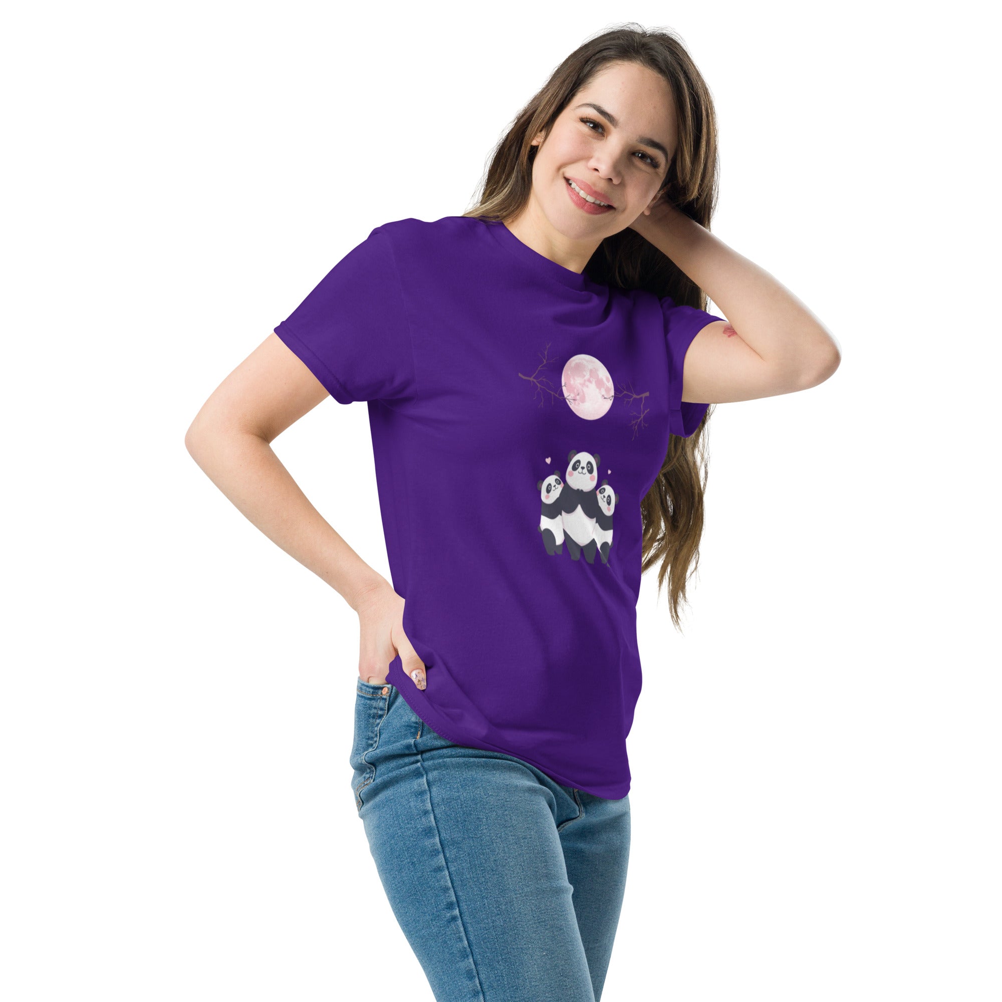 T-Shirt Unisex Stampata 100% Cotone – Confortevole – Design Sweet Panda-Biiply