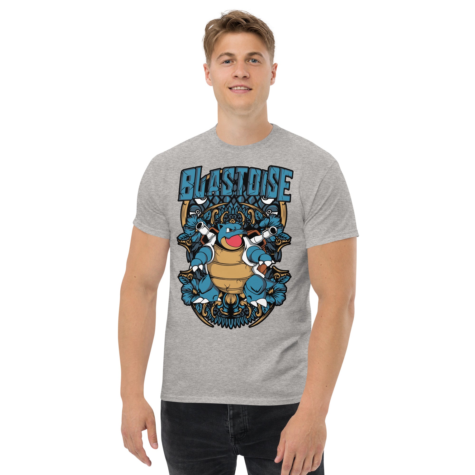 T-Shirt Unisex Stampata 100% Cotone – Confortevole – Design Tartaruga D'acqua Evoluta-Biiply