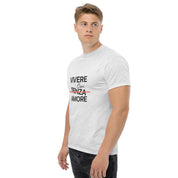 T-Shirt Unisex Stampata 100% Cotone – Confortevole – Design Vivere Con Senza Amore-Biiply