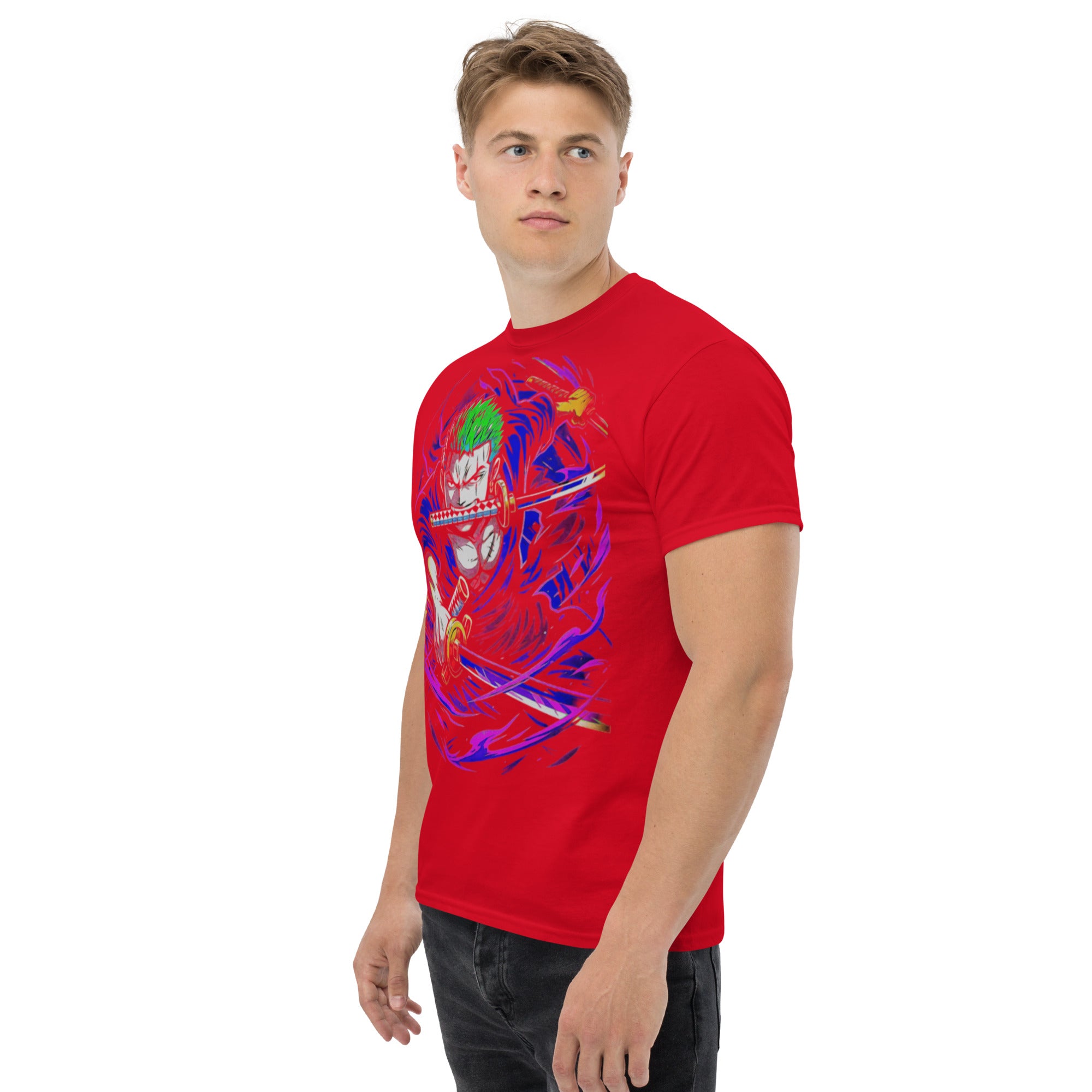 T-Shirt Unisex Stampata 100% Cotone – Confortevole – Design Zoro-Biiply